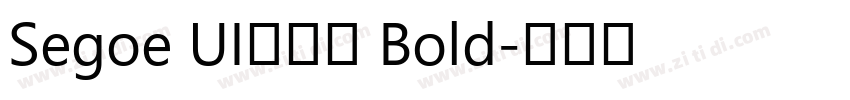 Segoe UI兰亭黑 Bold字体转换